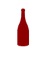 Bouteille de vin rouge sur fond blanc 1